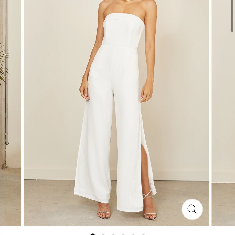 White Strapless Jumpsuit - NWT - Picture 2 of 3